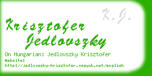 krisztofer jedlovszky business card